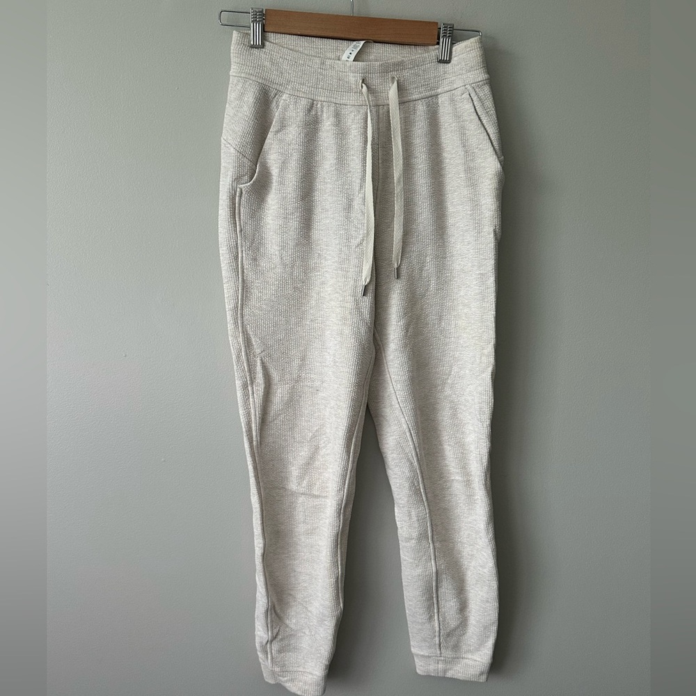 Lululemon Cream Textured Joggers